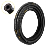 VEVOR Hydraulic Hose 1/4 inch x 50 ft, Coiled Hydraulic Hose 5800 PSI, Rubber Hydraulic Hose with 2 High-Tensile Steel Wire Braid, Bulk Hydraulic Hose -20°C to 140°C, Hydraulic Oil Flexible Hose