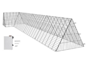 VEVOR Chicken Tunnels, 157.5 x 39.4 x 24.2 inch(LxWxH) Chicken Tunnels for Yard, Portable Chicken Tunnels for Outside with Corner Frames, Chicken Coop Run, Suitable for Chickens, Ducks, Rabbits