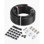 VEVOR Air Compressor Line Kit 3/4” x 100FT PU Air Compressor Line System Black