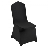 VEVOR Stretch Spandex Folding Chair Covers, Universal Fitted Chair Cover, Removable Washable Protective Slipcovers, for Wedding, Holiday, Banquet, Party, Celebration, Dining (30PCS Black)