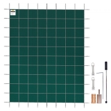 VEVOR Pool Safety Cover 18x36FT Swimming Pool Cover Rectangle Inground Safety Pool Cover Green Mesh Solid Pool Safety Cover for Swimming Pool Winter Safety Cover