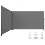 VEVOR Gray Retractable Patio Screen 63 Inch In Height Retractable Screen 236 Inch In Length Office Dividers Partition Wall Outdoor Retractable Gate Retractable Fence Outdoor Screens for Patio Privacy