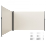 VEVOR Creamy-white Retractable Patio Screen 63 Inch In Height Retractable Screen 236 Inch In Length Office Dividers Partition Wall Outdoor Retractable Gate Retractable Fence Screens for Patio Privacy
