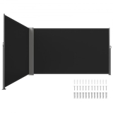 VEVOR Black Retractable Patio Screen 236 Inch In Length Office Dividers 71Inch In Height Retractable Screen Partition Wall Outdoor Retractable Gate Retractable Fence Outdoor Screens For Patio Privacy